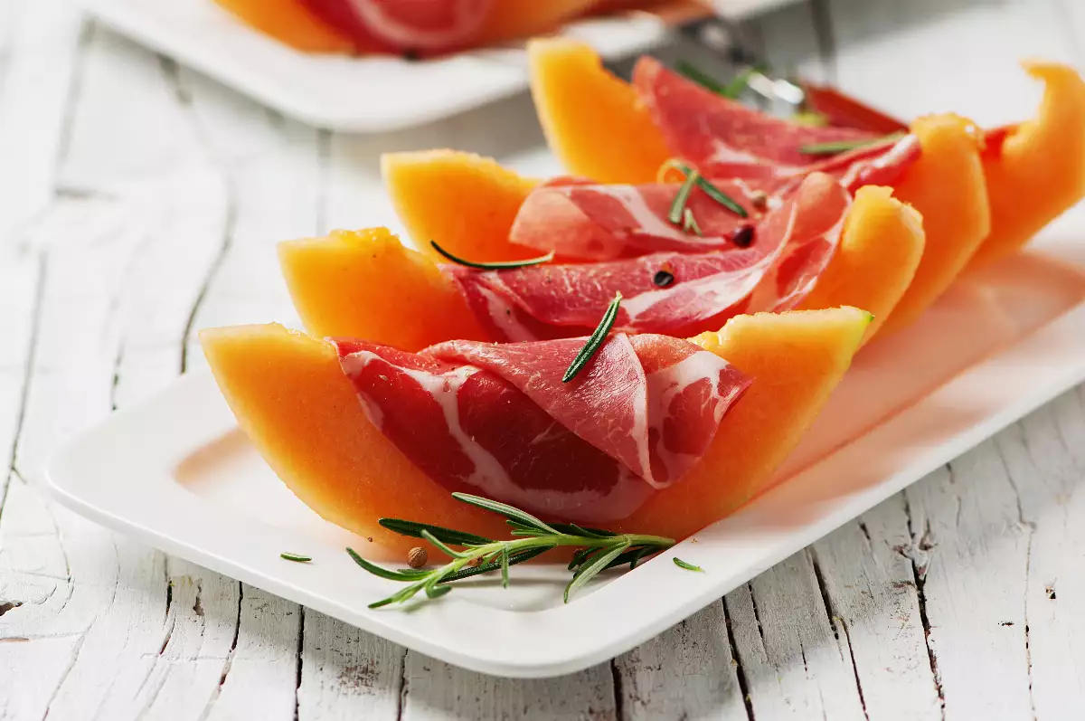 Jambon cru et melon